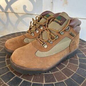 Timberland Field Boots Big Kids Size 5/Women’s 7 Premium Leather/Nubuck Tan Used